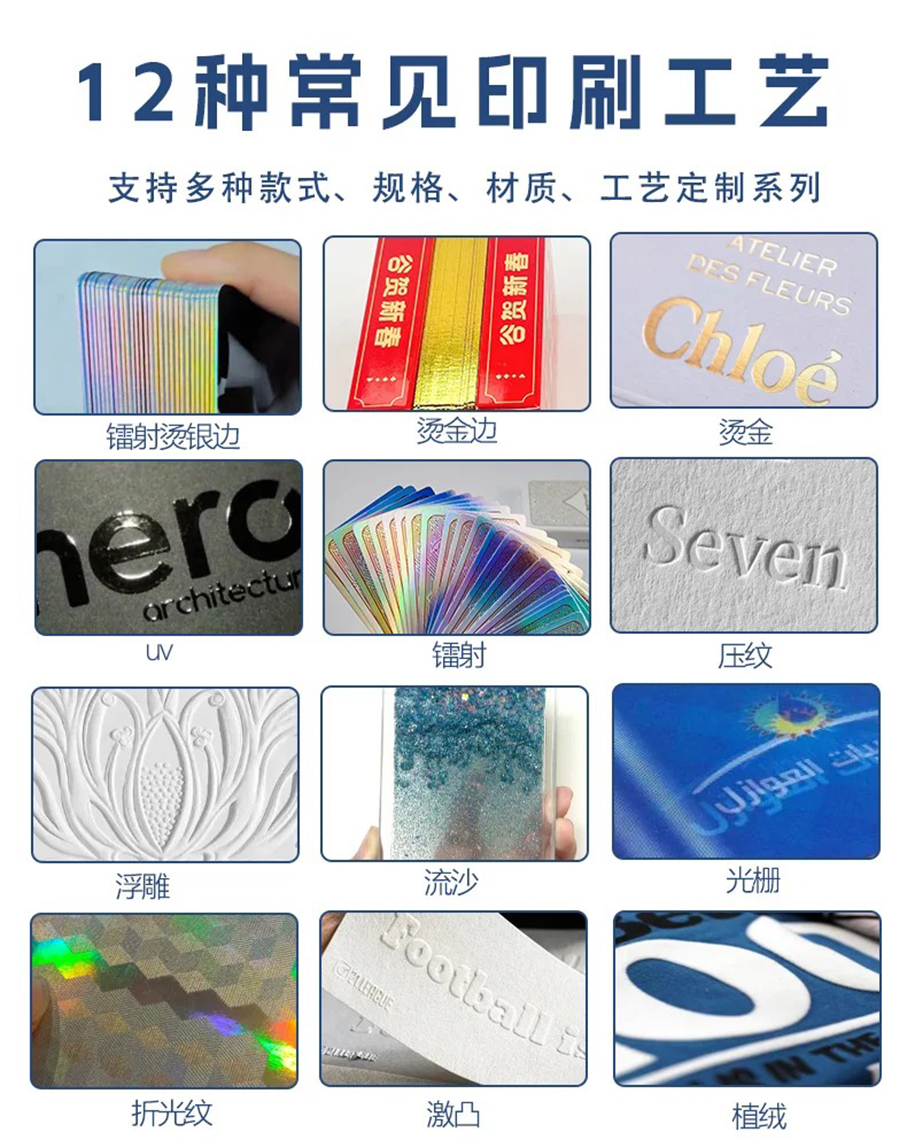 12种常见名片工艺你更please哪一种？