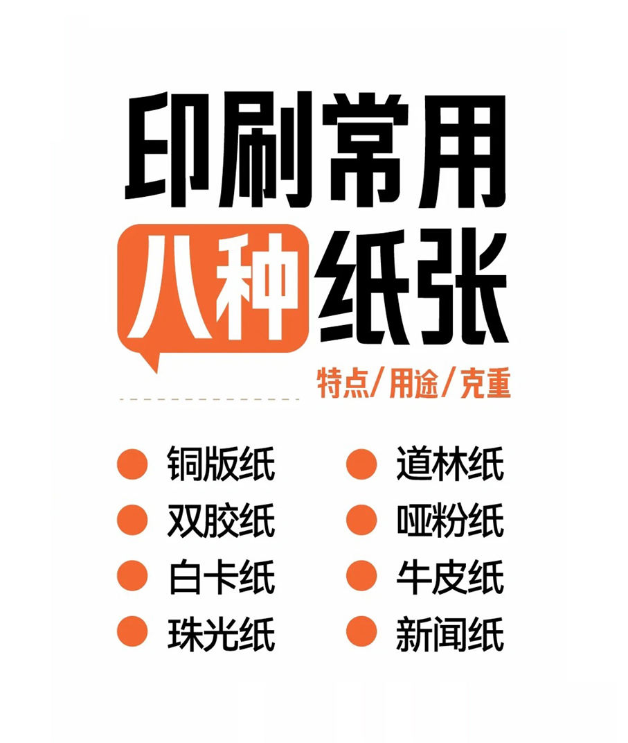 印刷常用八种纸张，你知道哪些？