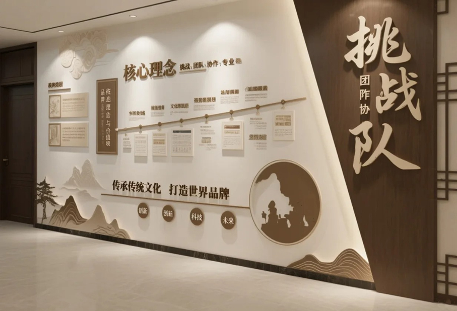 新中式文化墙｜传统与现代的碰撞